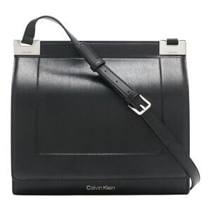 Calvin Klein Palm Black Double Compartment Crossbody Messenger Bag NWOT
